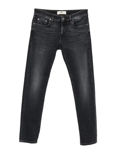 Pt Torino Faded-effect Slim-fit Jeans In Black