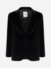 Pt Torino Luxurious Wool Blazer With Velvet Texture In Black