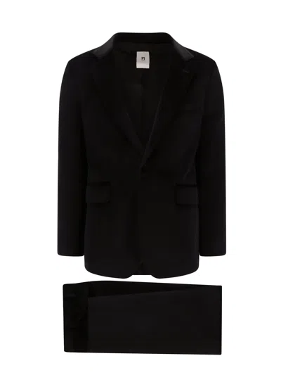Pt Torino Single-breasted Velvet Blazer In Black