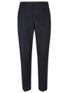 Pt Torino Straight Leg Blue Cotton Twill Trousers In Blue