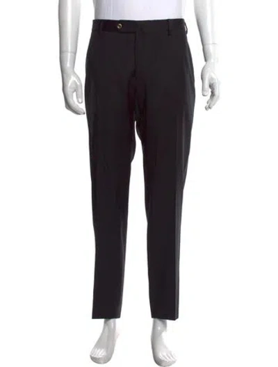 Pre-owned Pt Torino Virgin Wool Dress Pants In Black