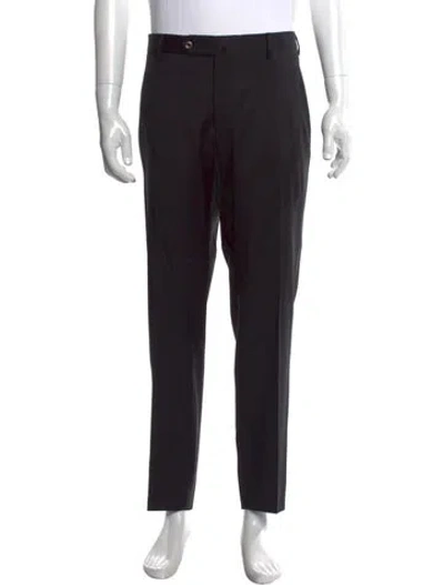 Pre-owned Pt Torino Virgin Wool Dress Pants In Black