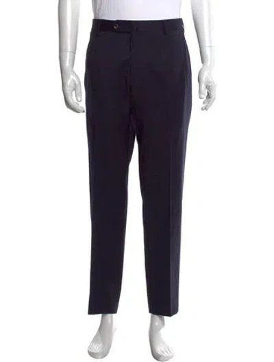 Pre-owned Pt Torino Virgin Wool Dress Pants In Blue