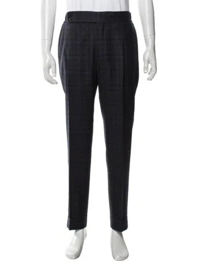 Pre-owned Pt Torino Virgin Wool Dress Pants In Blue