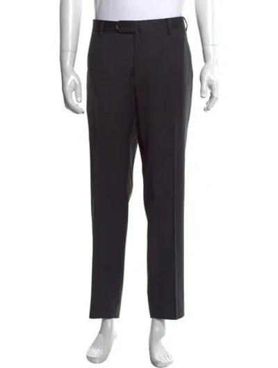 Pre-owned Pt Torino Virgin Wool Dress Pants In Gray