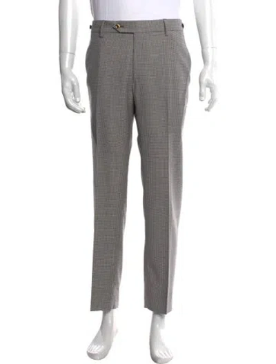 Pre-owned Pt Torino Virgin Wool Dress Pants In Gray