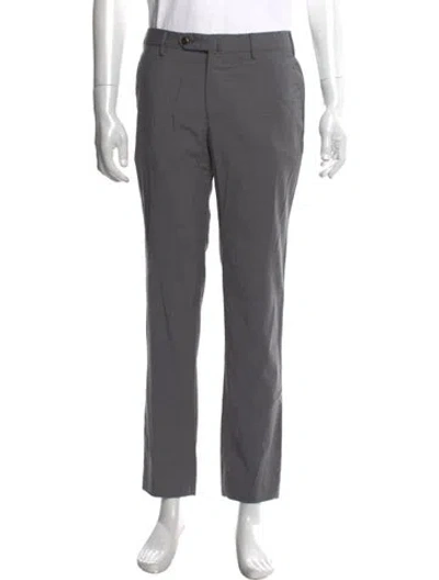 Pre-owned Pt Torino Virgin Wool Dress Pants In Gray
