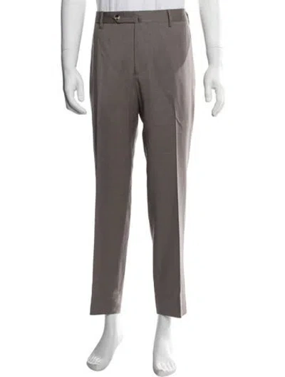 Pre-owned Pt Torino Virgin Wool Dress Pants In Grey