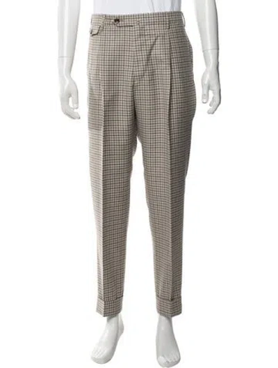 Pre-owned Pt Torino Virgin Wool Dress Pants In Neutral