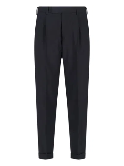 Pt Torino Virgin Wool Pants In Black