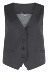 Pt Torino Virgin Wool Single-breast Waistcoat In Grey
