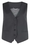 Pt Torino Virgin Wool Single-breast Waistcoat In Grey