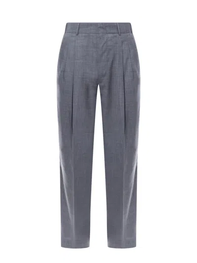 Pt Torino Virgin Wool Trouser With Frontal Pinces In Blue
