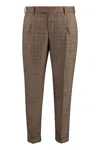 Pt Torino Houndstooth Cropped Tailored Trousers