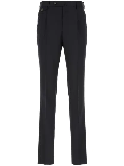 Pt Torino Virgin Wool Trousers In Blue