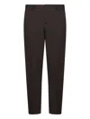 Pt Torino B-stretch Wool Pants With Front Button Closure In Brown
