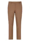 Pt Torino Pant Wool Stretch Back Pockets In Brown