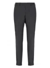 Pt Torino Low-rise Tapered Trousers In Grey