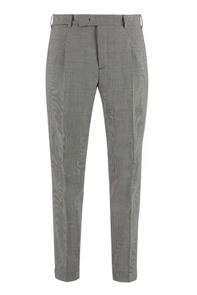 Pt Torino Virgin Wool Trousers In White