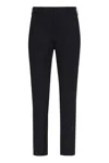 Pt Torino Navy Blue Stretch Viscose Pant In Blu
