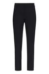Pt Torino Navy Blue Stretch Viscose Pant In Blue