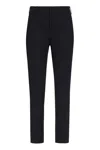 Pt Torino Navy Blue Stretch Viscose Pant In Blue