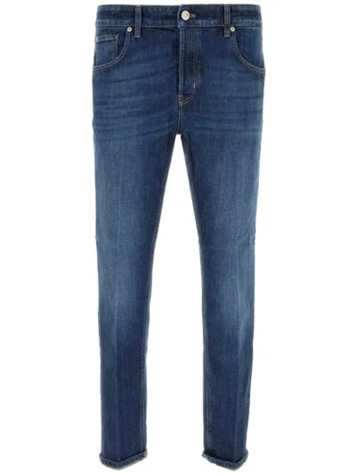 Pt Torino Washed Effect Jeans In Blue