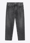 Pt Torino Washed-effect Straight Jeans In Gray