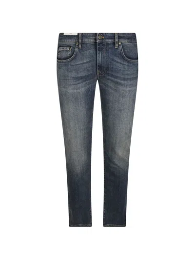 Pt Torino Washed Slim-fit Jeans In Blue