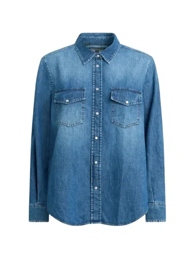 Pt Torino Washed-denim Shirt In Blue