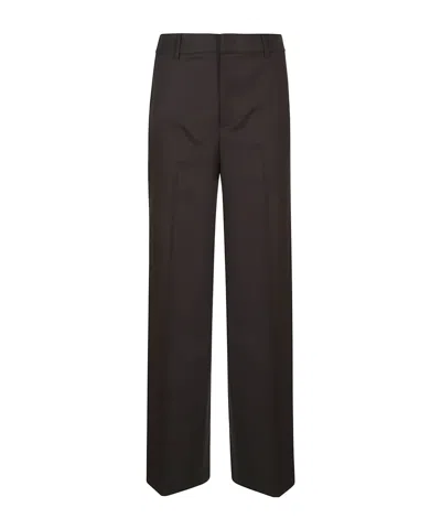 Pt Torino Welt-pockets Wool Trousers In Brown