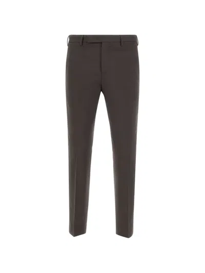 Pt Torino Welt Straight Trousers In Brown