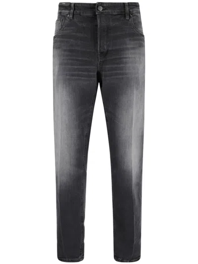 PT TORINO WHISKERING DETAIL SLIM-CUT JEANS