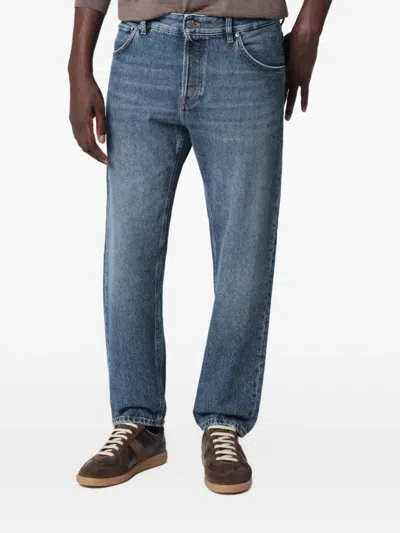 Pt Torino Whiskering-effect Straight-leg Jeans In Blue