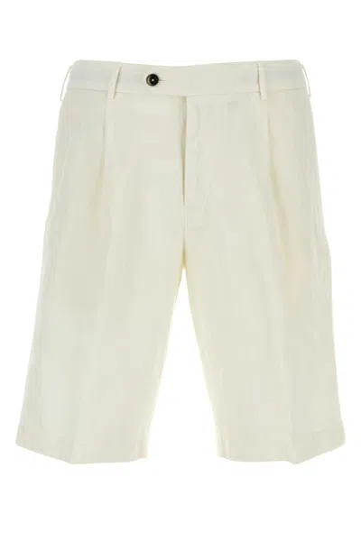 PT TORINO WHITE BERMUDA SHORTS