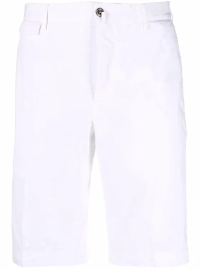 Pt Torino White Cotton Shorts