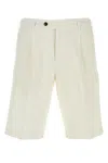 Pt Torino White Lyocell Blend Bermuda Shorts