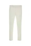 Pt Torino White Stretch-design Tapered Trousers In White