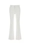 Pt Torino White Stretch Cotton Blend Pant