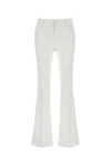 Pt Torino White Stretch Cotton Blend Pant In Bianco