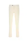 Pt Torino Stretch Cotton Blend Trousers Featuring Pockets In Neutral