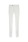 Pt Torino Silkochino Pant With Back Slit And Belt Loops In Bianco