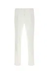 Pt Torino Cotton Stretch Pant With Back Pockets In White