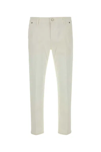 Pt Torino White Stretch Denim Jeans