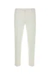Pt Torino White Stretch-design Tapered Trousers