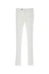 Pt Torino Stretch Cotton Carrot Fit Pants In Bianco