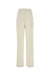 Pt Torino White Wool Blend Isabel Pant In White
