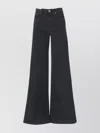 Pt Torino Wide-leg Denim Corduroy Trousers Five Pockets In Black