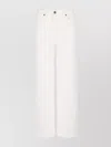 Pt Torino Wide-leg High Waist Denim Trousers In White