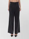 Pt Torino Wide Leg Trousers Pleated Front In Black
